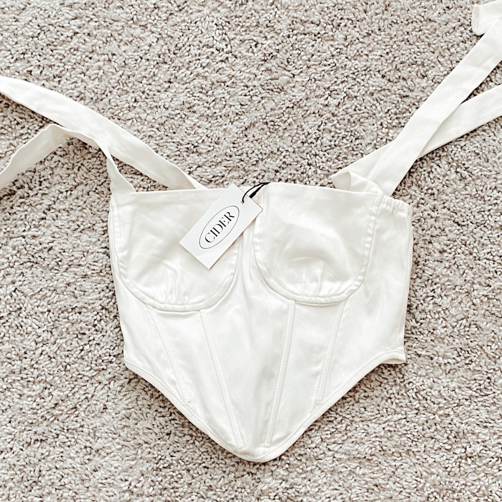 cider tie corset NWT